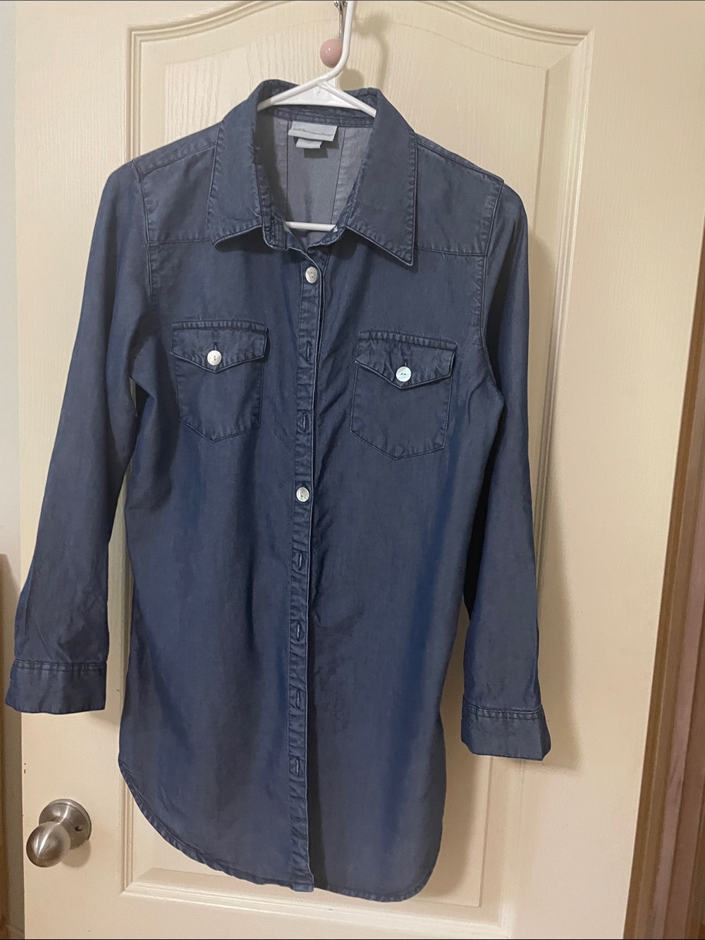 Soft Surroundings Light Blue Denim Shirt